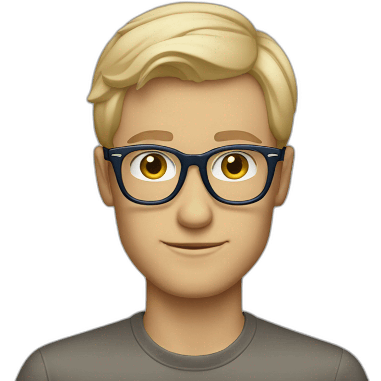 blond man confident persol glasses emoji