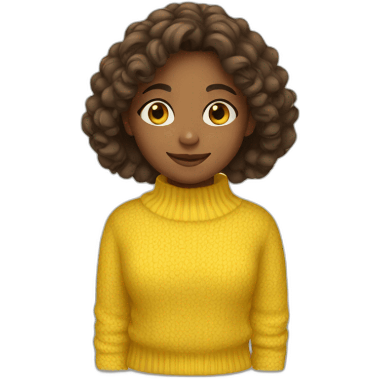 Girl in yellow sweater emoji