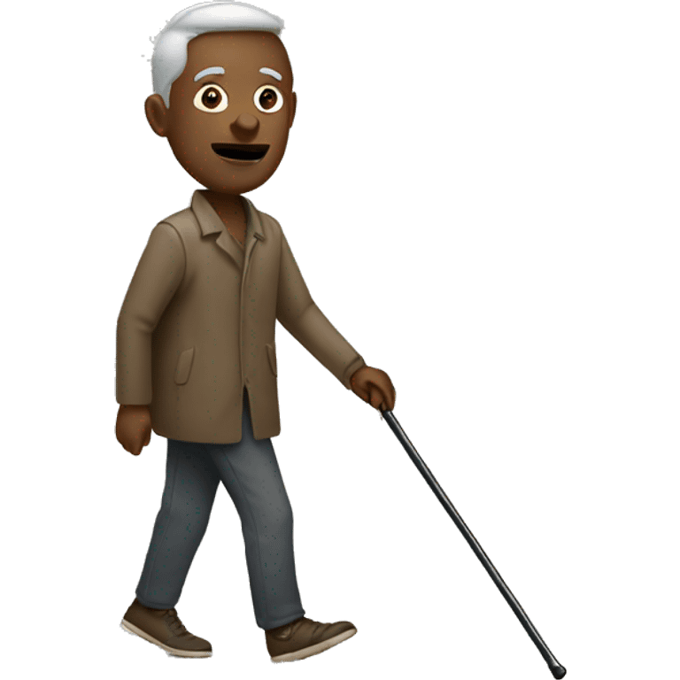 Blind man with walking stick emoji