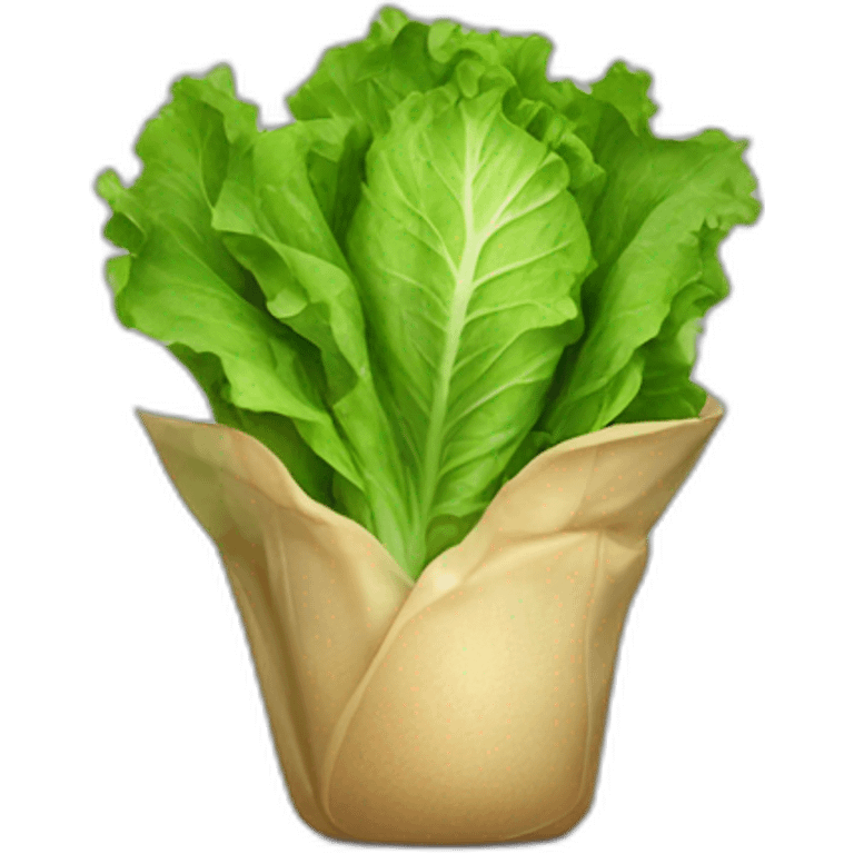 Lettuce wearing its freshness emoji