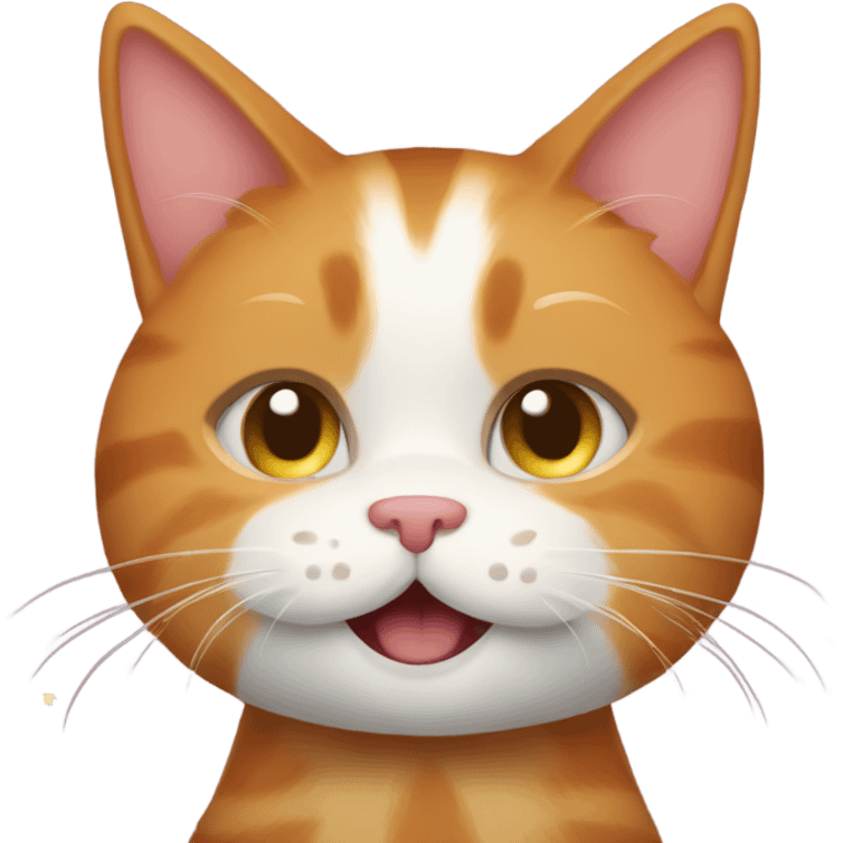 ginger cat after new year party  emoji