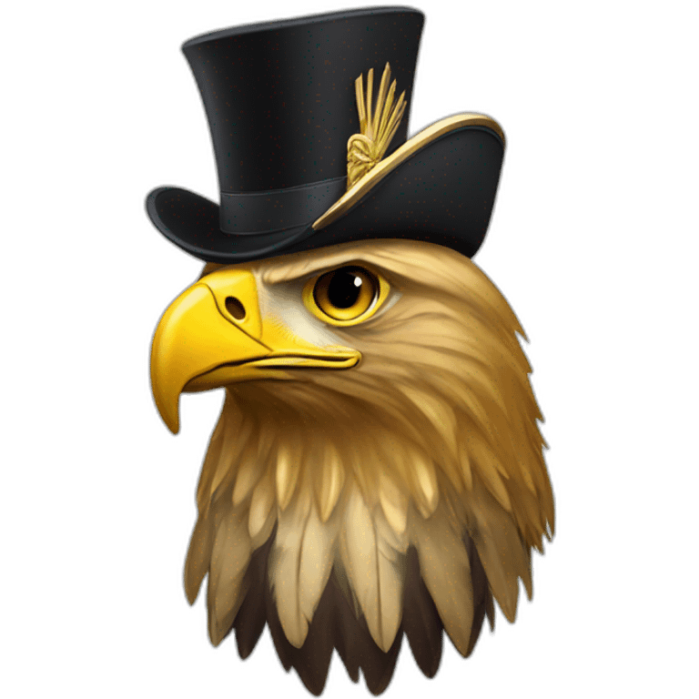 golden imperial eagle with napoleon hat emoji