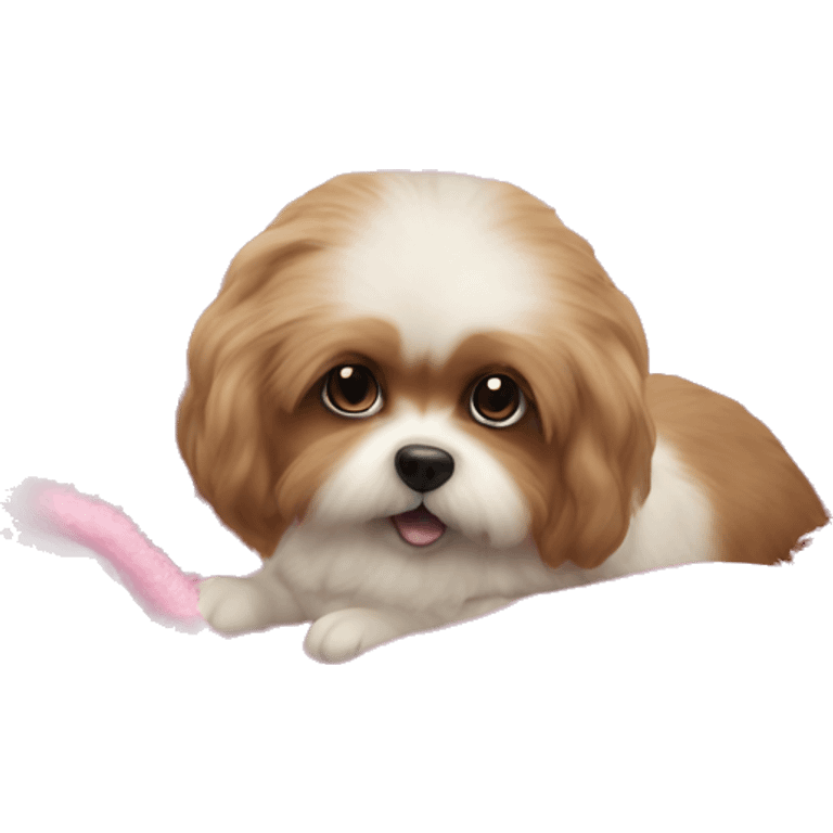 Pink Pet bed fluffy realistic  emoji