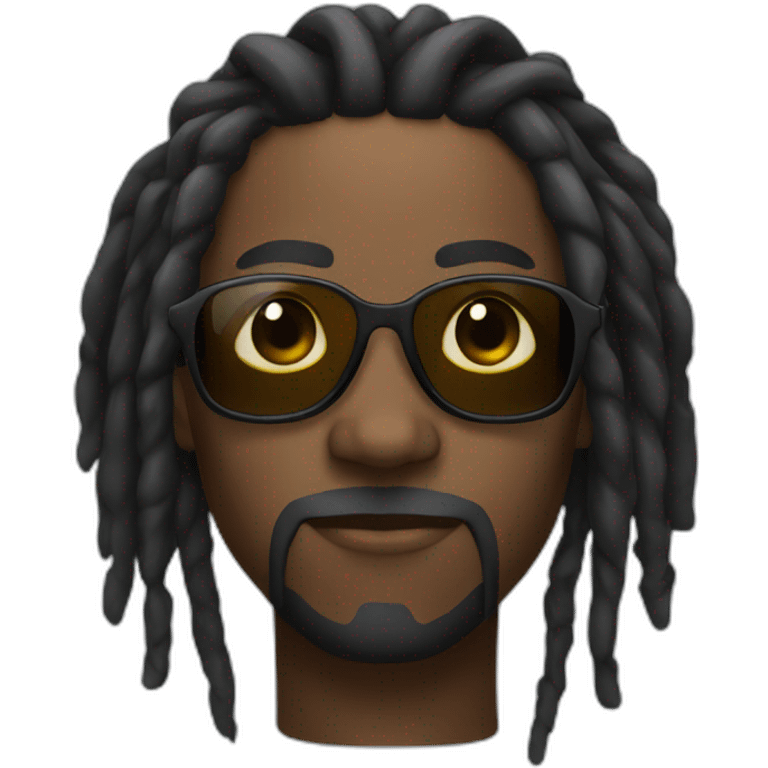 Black man with long dreads and shades emoji