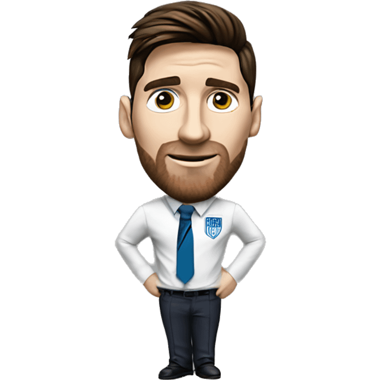 Lionel Messi con saco y corbata  emoji