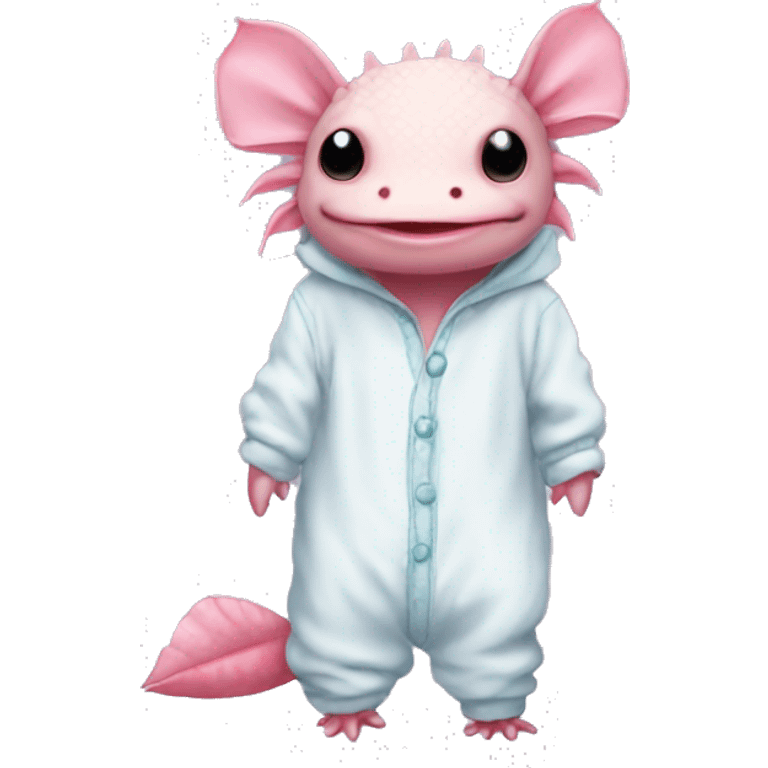 Axolotl in pajamas emoji