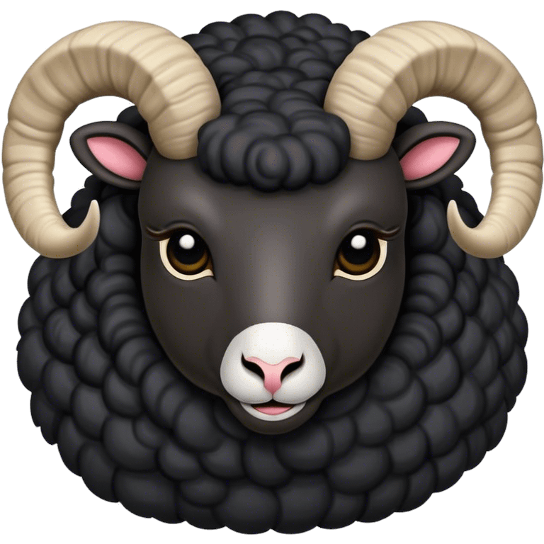 Black ram sheep emoji