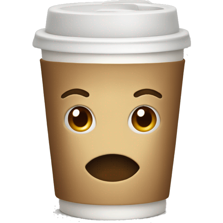 Coffee with a smirk face emoji