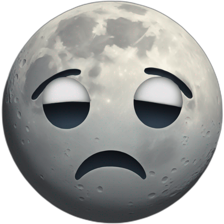 Sad moon emoji