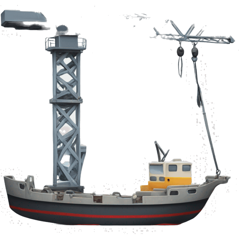 generate a crane that kind that takes boats from the water emoji