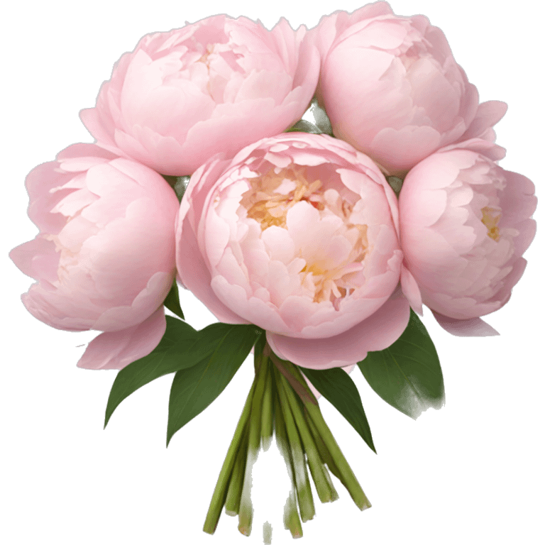 Light Pink peonies bouquet  emoji