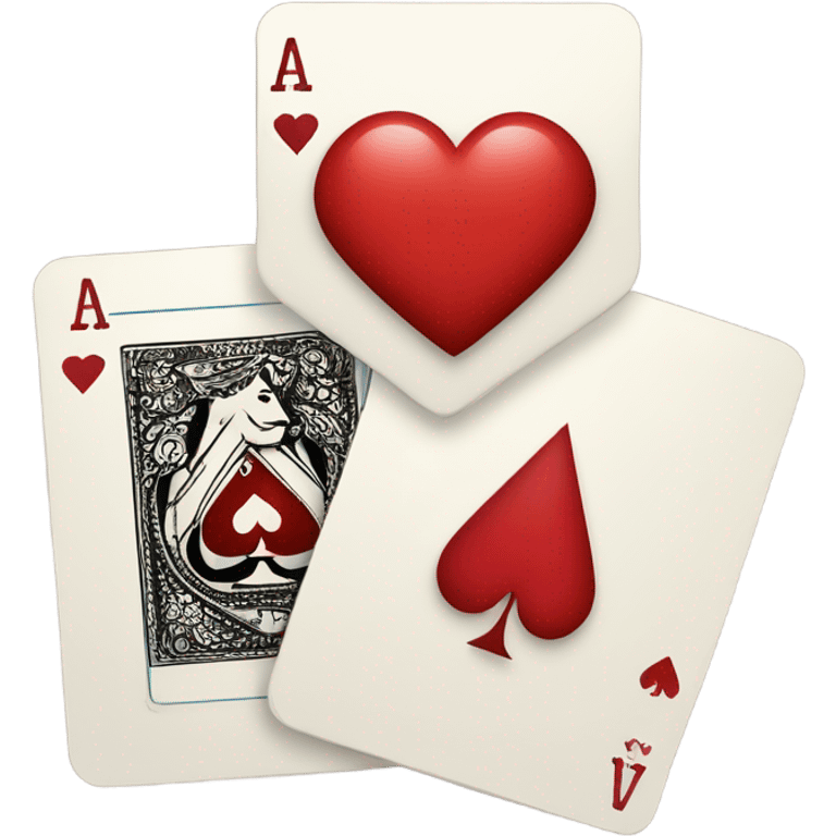 two aces: ace of heart and ace of diamond emoji