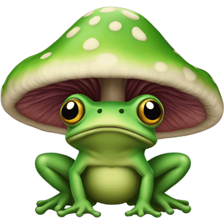 Magic mushroom frog emoji