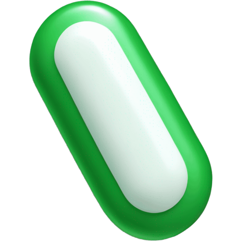 single green and white medicine pill emoji