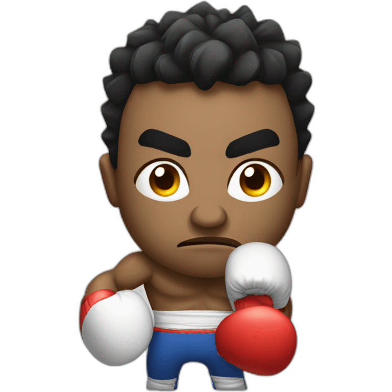 angry weak fighter with boxing gloves emoji