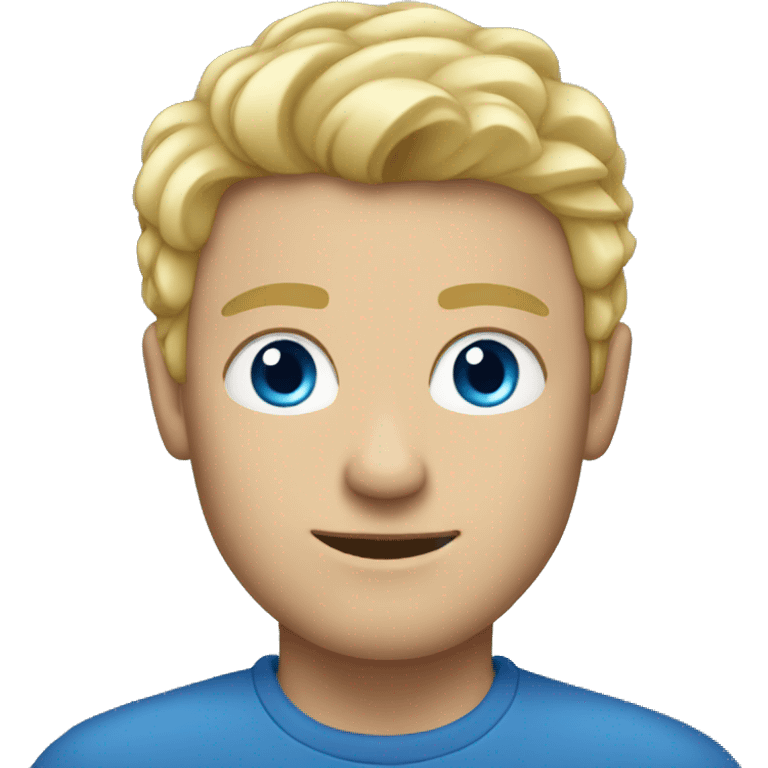 Blonde man with blue eyes  emoji