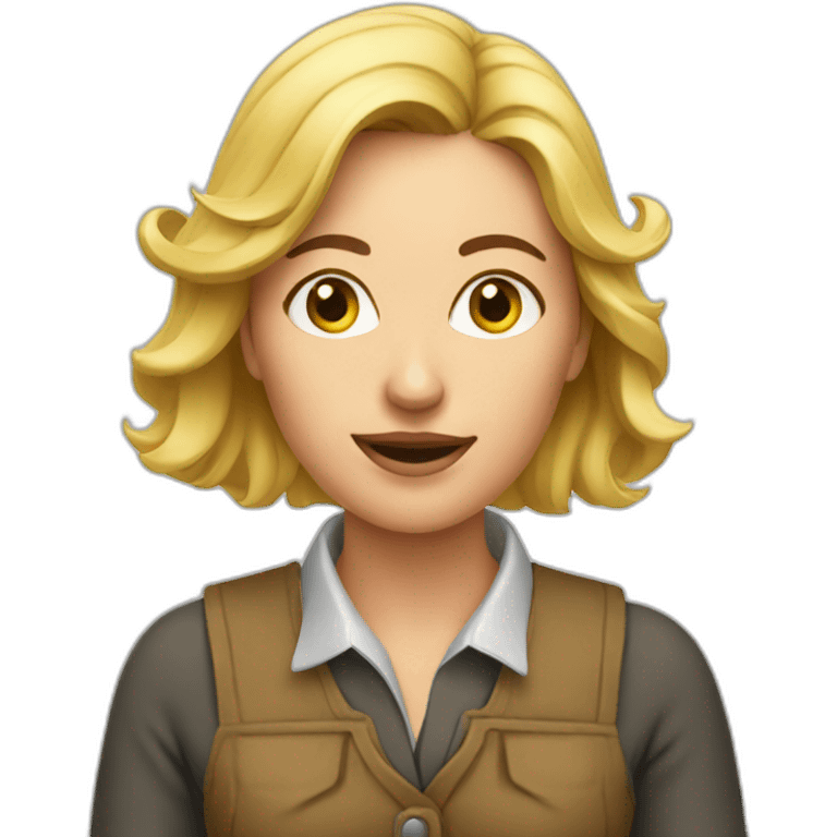 Journalist woman farm emoji