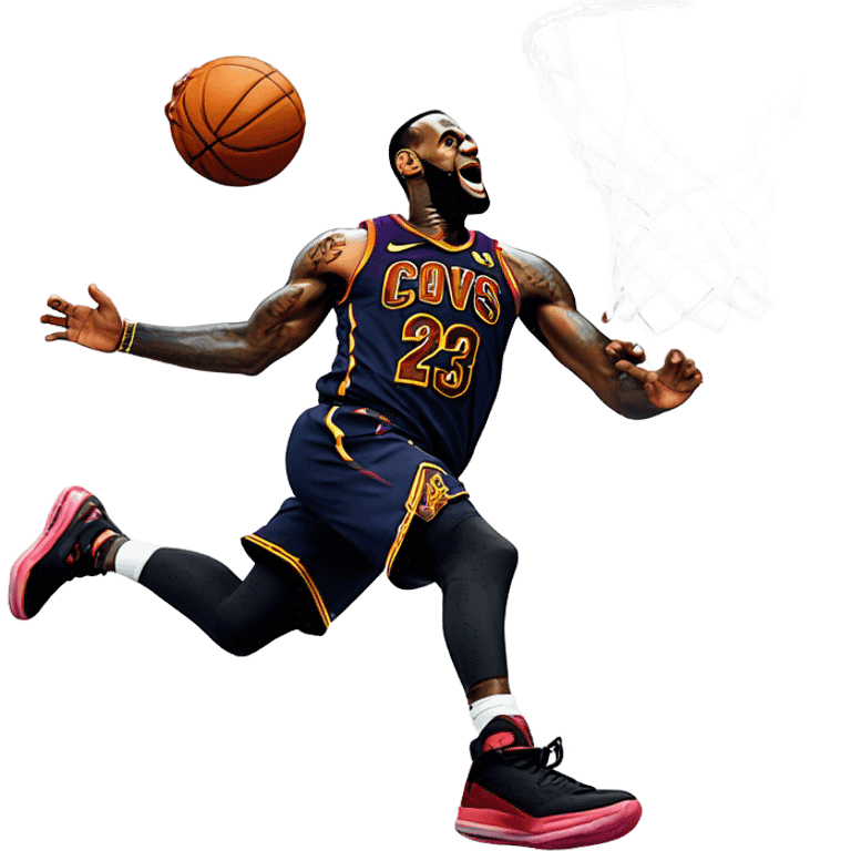 LeBron dunking emoji