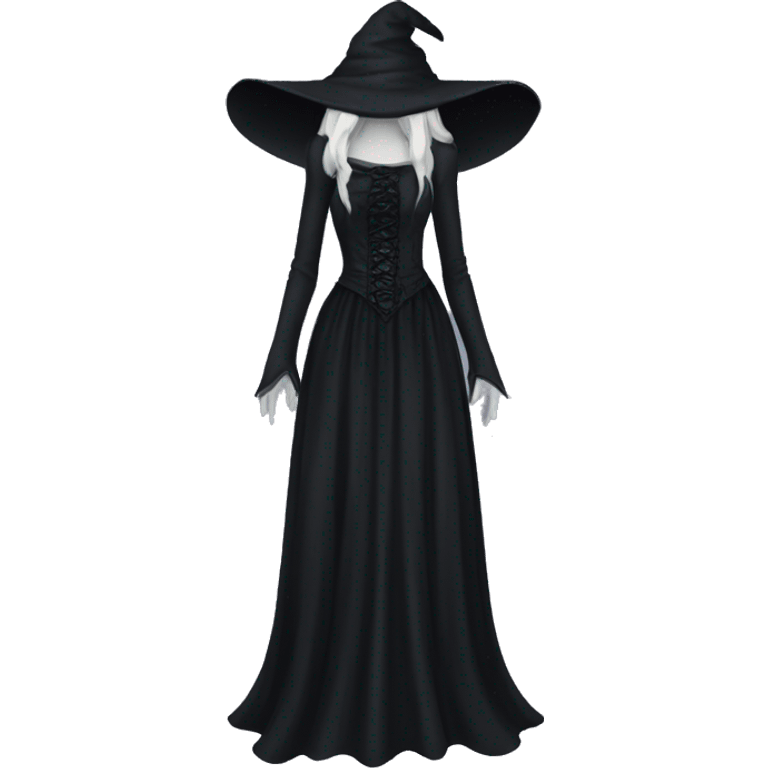 gothic flowy witch dress emoji