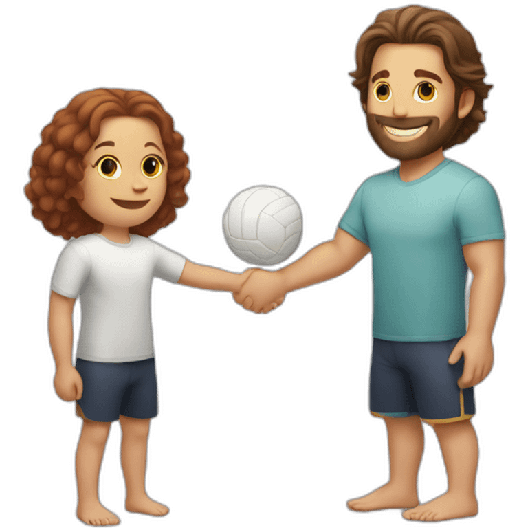 Bradley Cooper holding hands with Wilson the volleyball from castaway emoji