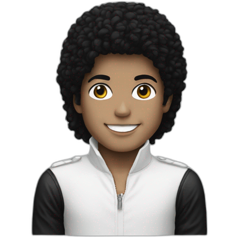 Michael Jackson with a white kids emoji