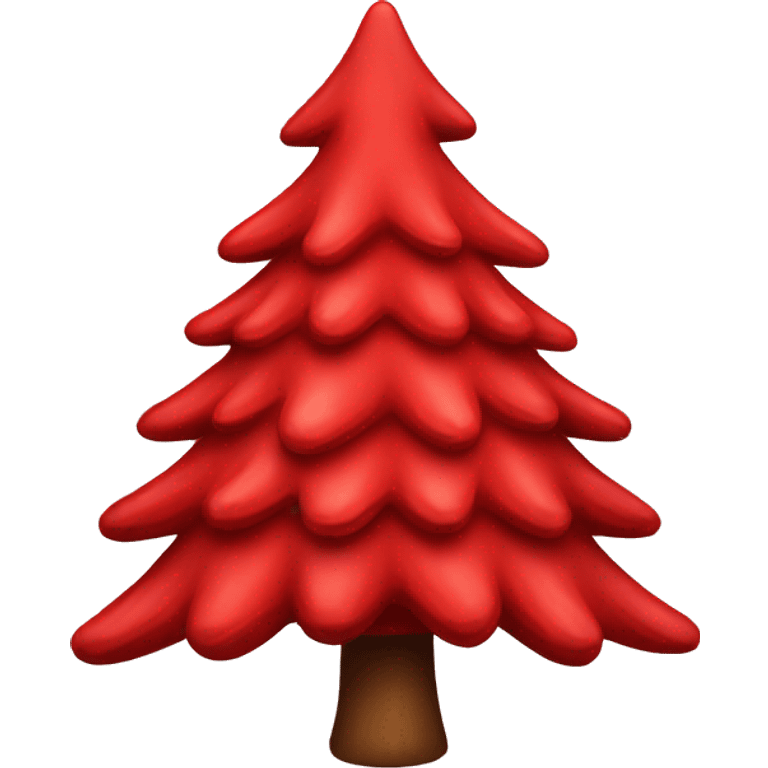 Red asthetic Christmas tree emoji