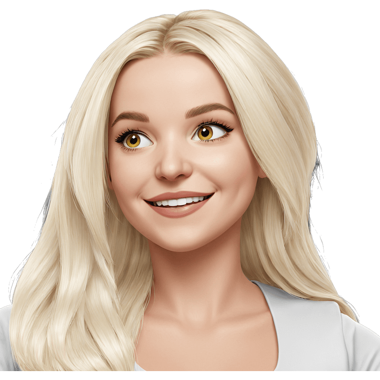 blonde girl smiling portrait emoji