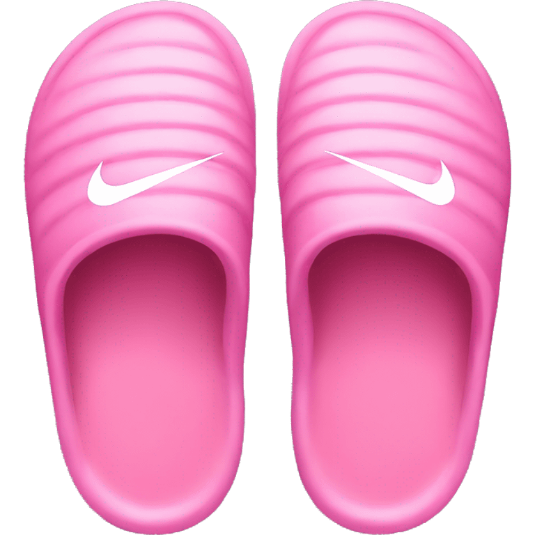 slippers like a big pink nike emoji