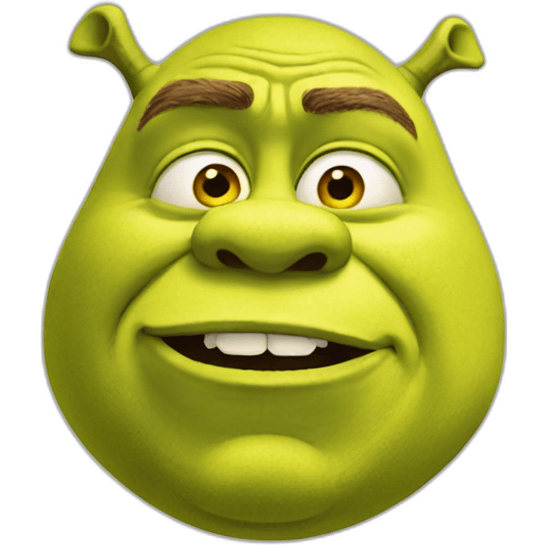 Shut up yellow Shrek emoji