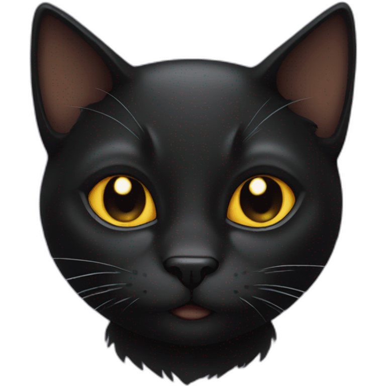 black halloween cat emoji