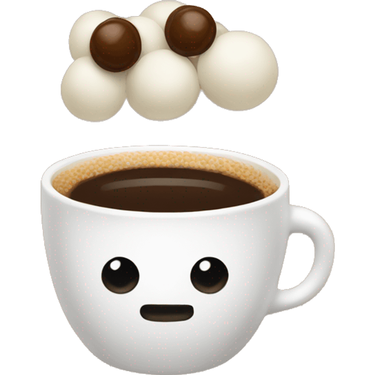 Coffee with tapioca balls emoji