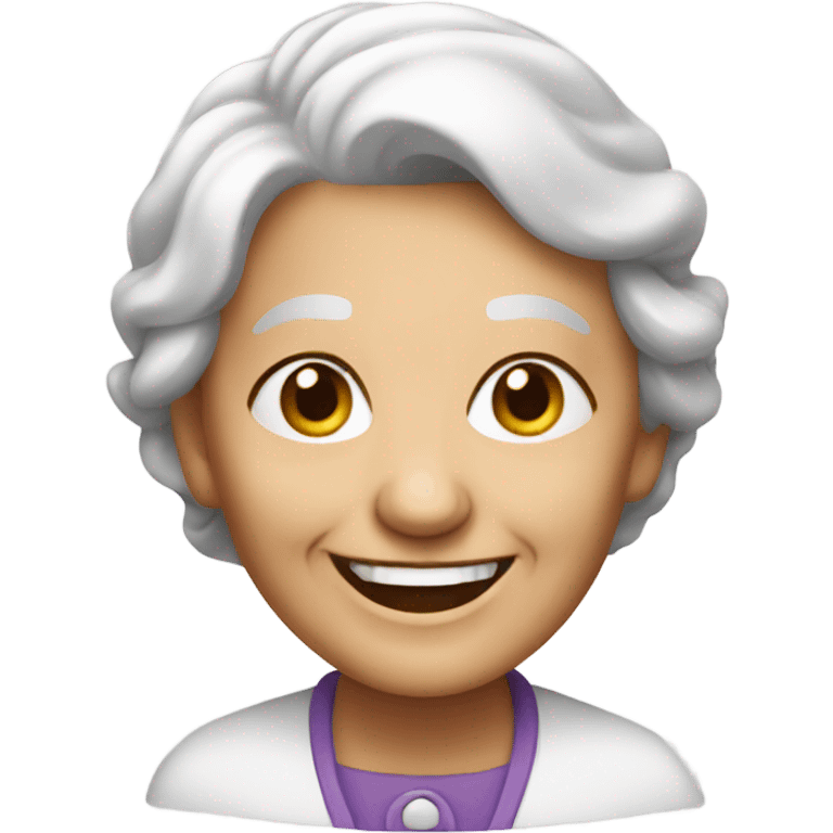 old lady smiling emoji