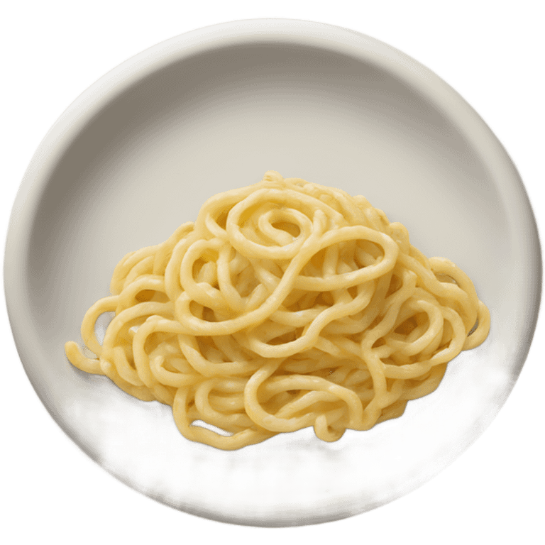 A plate of authentic cacio e pepe emoji