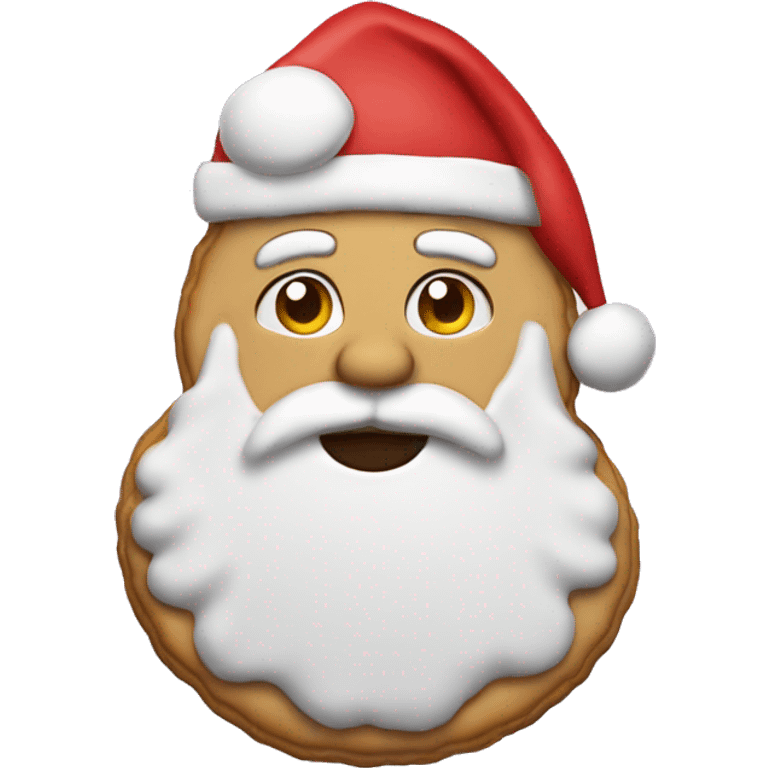 santa claus cookie emoji