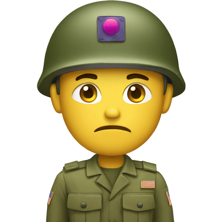 Unhappy solder emoji