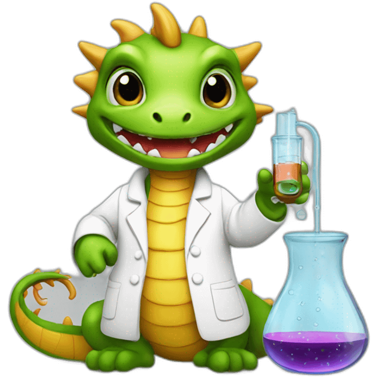 Cup tea dragon -scientist-with-test-tube emoji