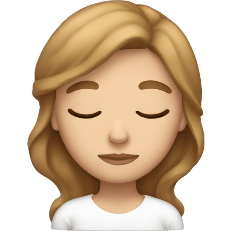 Light brown hair girl sleeping emoji