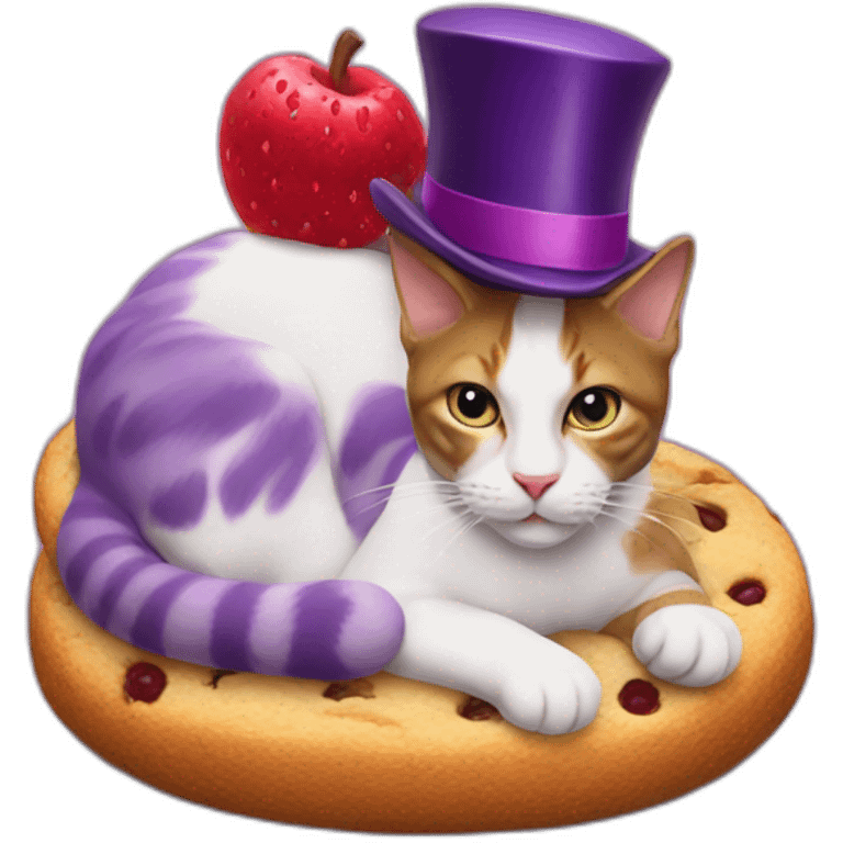 cat-with-a-top-hat-riding-a-purple-cat-riding-a-red-a-giant-cookie emoji