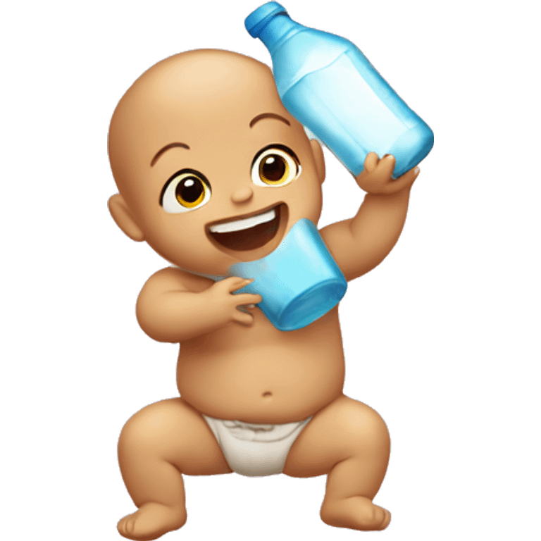 Baby throwing bottle  emoji