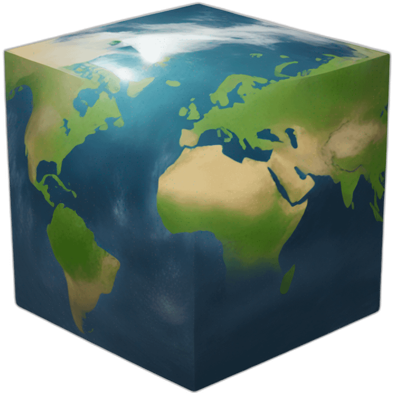 cubic earth emoji