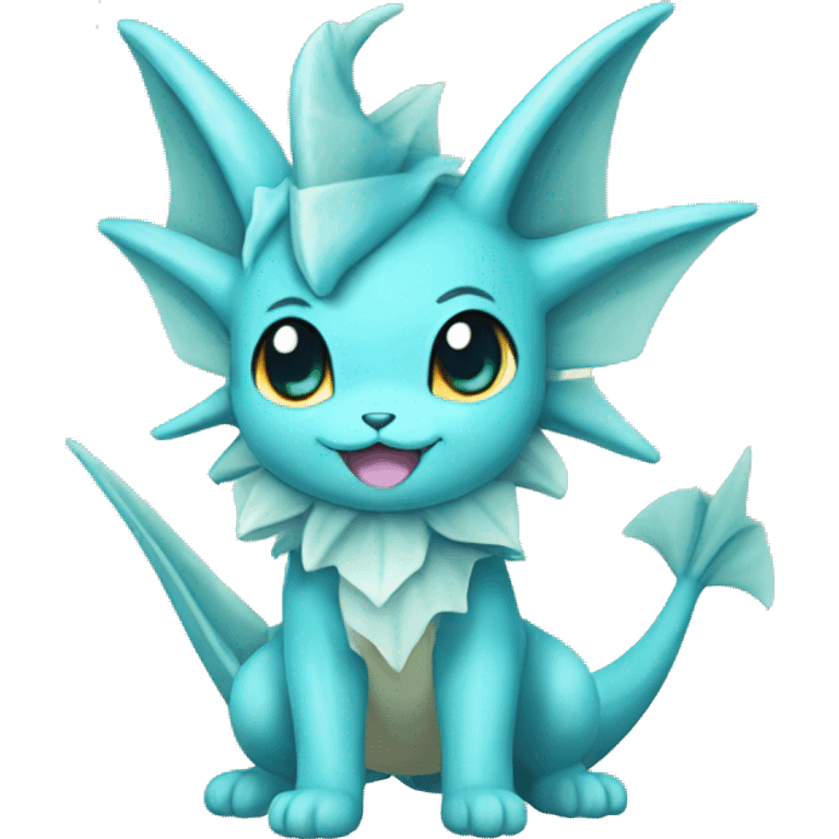 Kawaii Vaporeon full body emoji