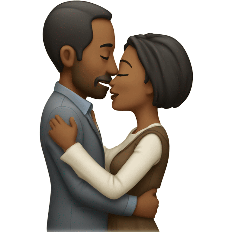 Husband kissing wife emoji