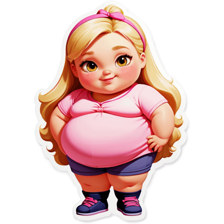 fat blond girl emoji