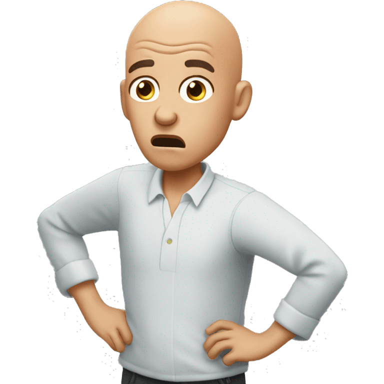 shocked bald guy  emoji