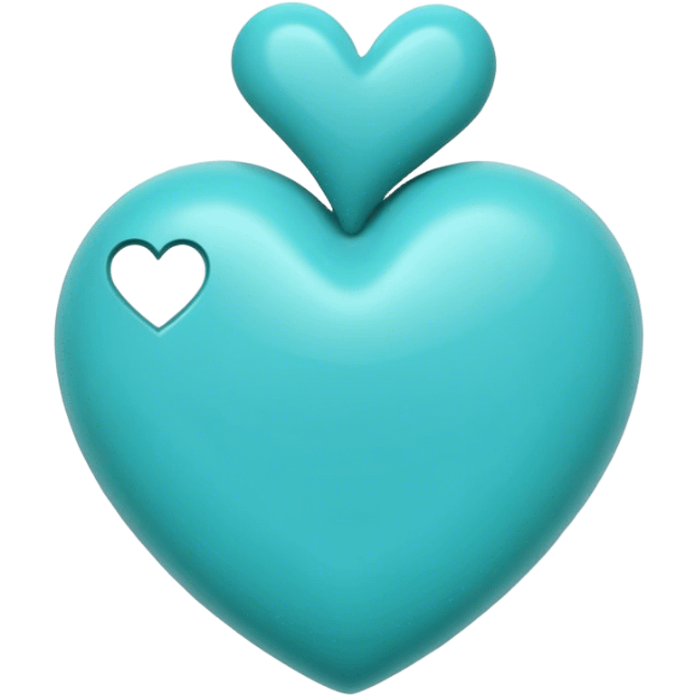 Heart turquoise emoji