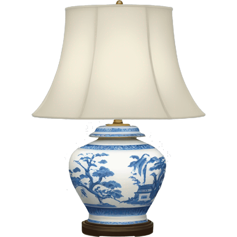 blue and white chinoiserie lamp emoji