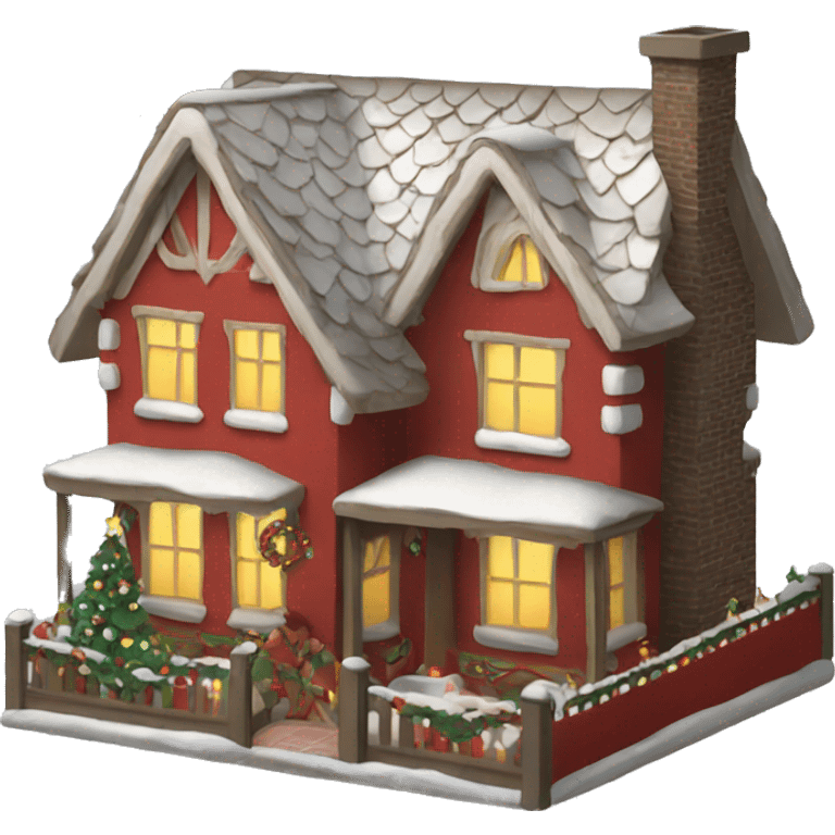 Christmas house emoji