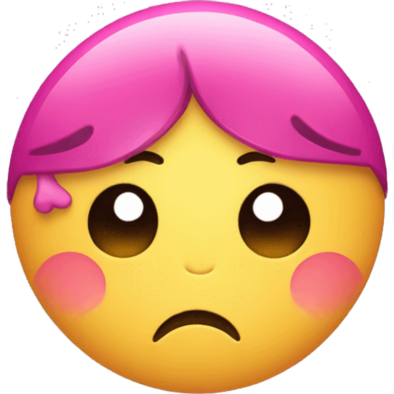 cute sad face with heart icon sparkles  emoji