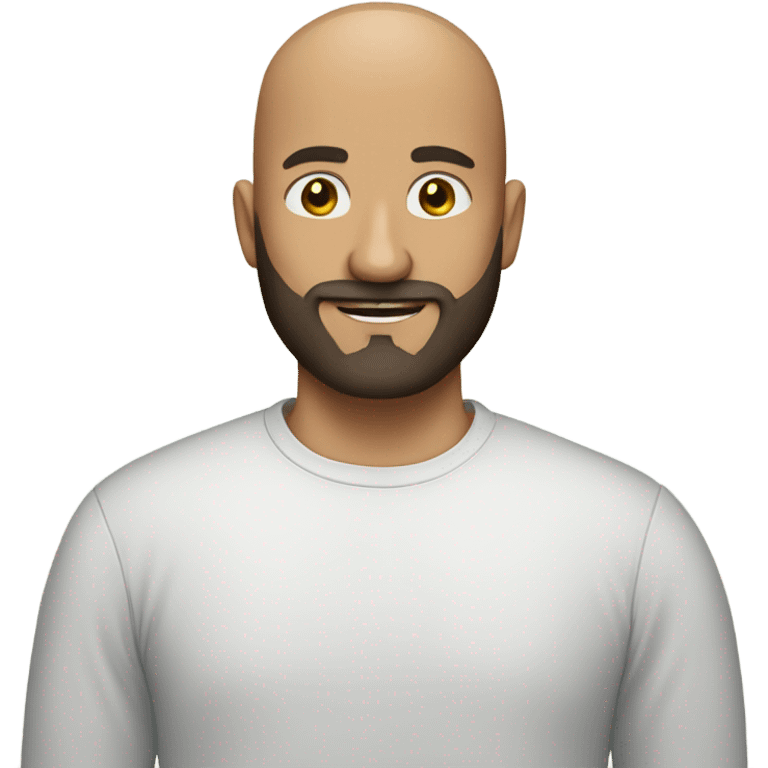 bald bearded man indoors emoji