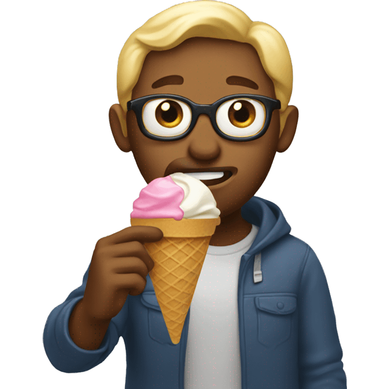 emoji that is eating ice cream  emoji